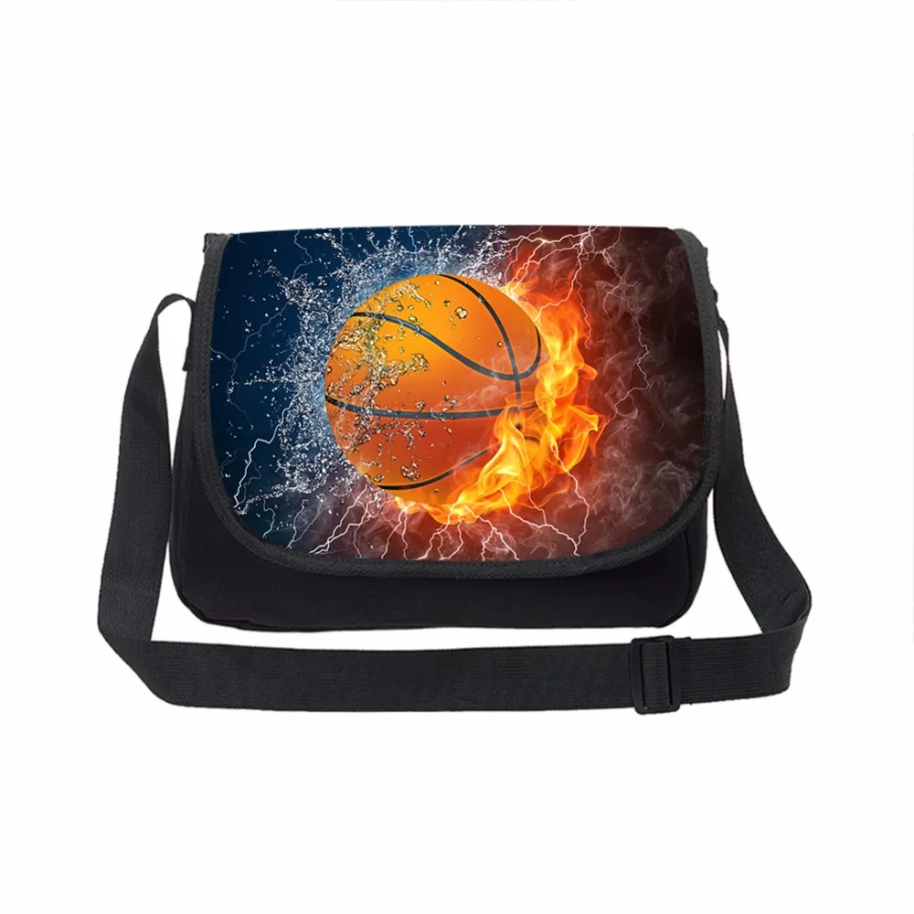 

New design boys school Cross body male tote Messenger pouch men Cool Print Patterns ball Canvas Bag Shoulder postman bag