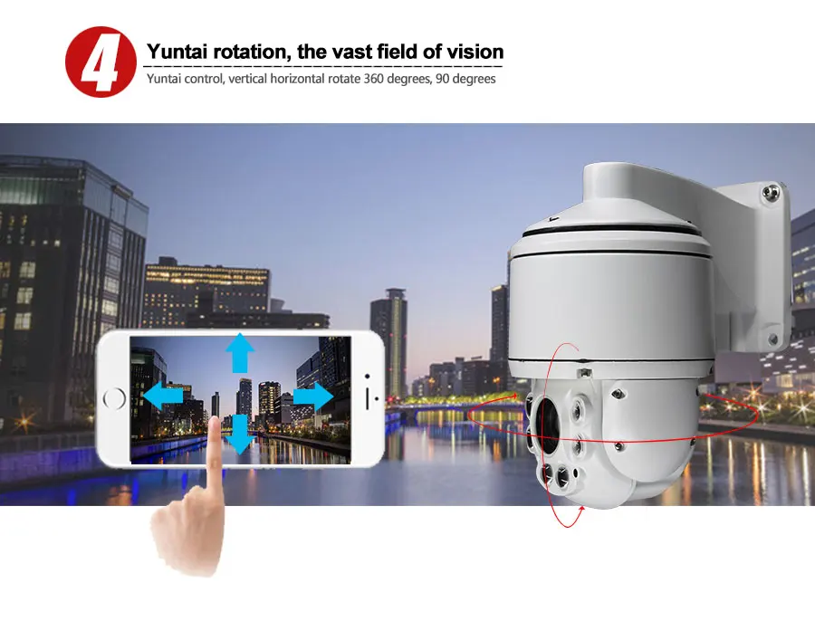 CCTV IP66 Открытый безопасности " Мини Высокая Скорость купол AHD 1080 P PTZ Камера 2.0MP 20X зум Автофокус IR 100 м коаксиальный PTZ Управление