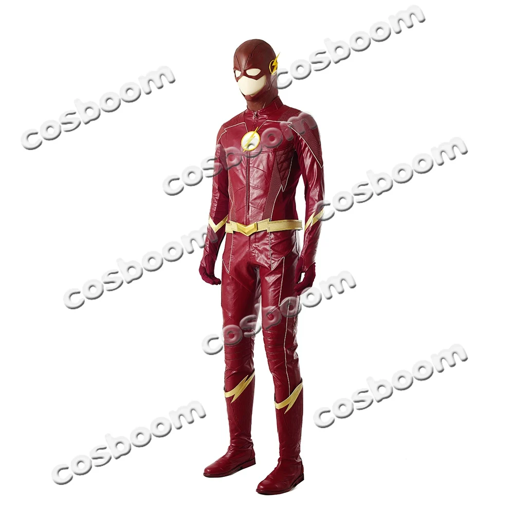 Костюм COSBOOM The Flash 4 сезона мужской костюм для взрослых супергероя на Хэллоуин
