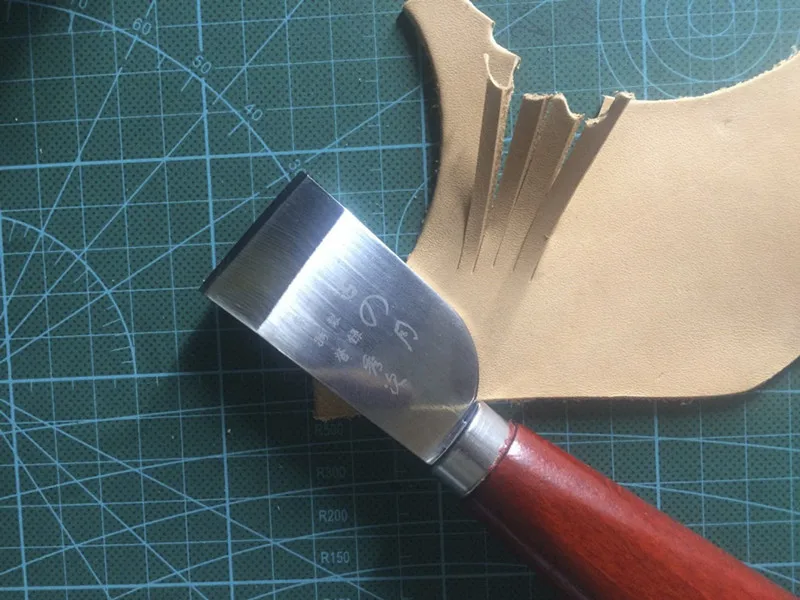 Leathercraft деревянная ручка инструмента Нержавеющая сталь инструмент для резки кожи Ножи кожаная лопатка Ножи для Кожаные Рабочие PGG07