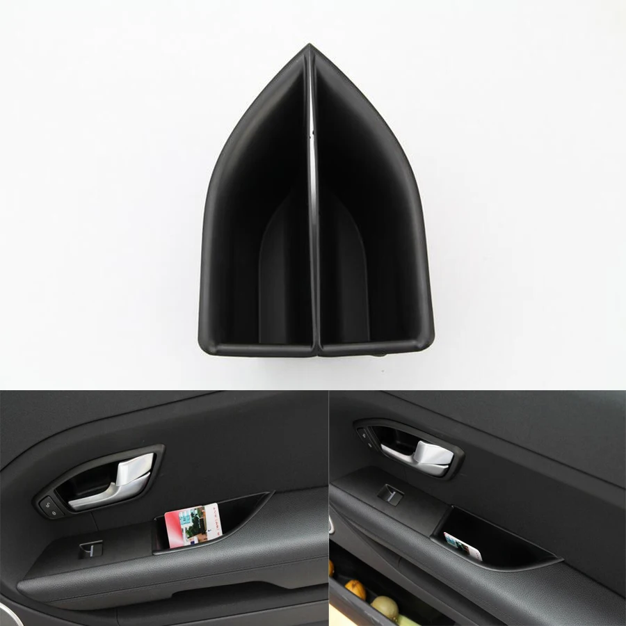 

YAQUICKA New 2Pcs Front Car Door Armrest Storage Box Container Holder For Land Rover Range Rover Evoque 2012 2013 2014 2015+