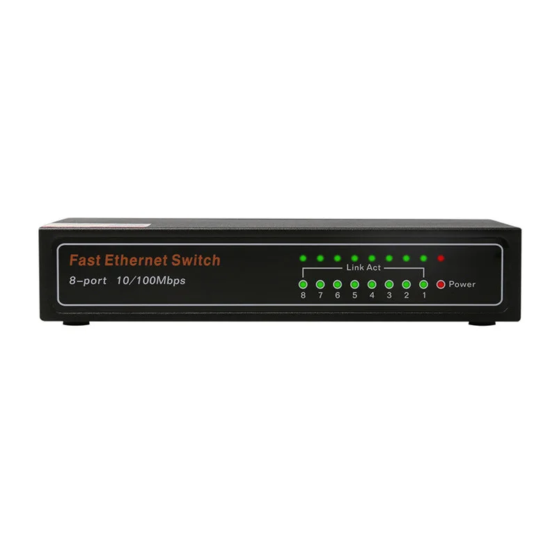 Мини 8 портовый сетевой гигабитный коммутатор 10/100/1000 Мбит/с Fast Ethernet концентратор