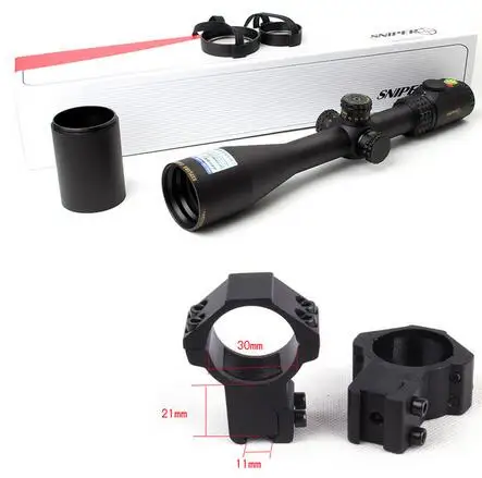 with Dovetail Rings Снайпер WKP 6-24X50 SAL охотничий прицел боковой Параллакс Регулировка стекла травленая сетка RG с подсветкой с пузырьковым уровнем - Цвет: with Dovetail Rings