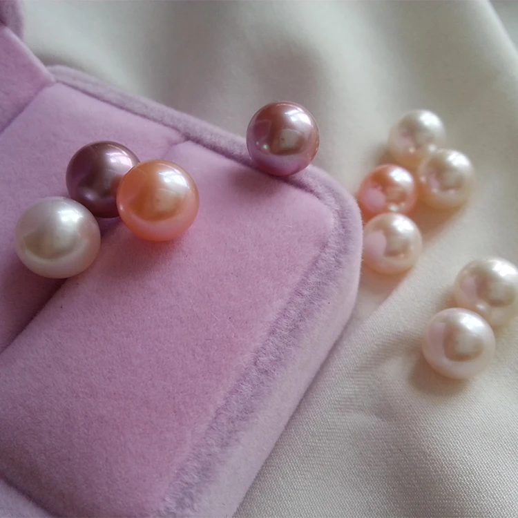 

Round-brilliant-shape Pearl 2018 new 5-12mm 3 color Fresh water Natural pearl DIY Pendant Earrings Jewelry Making