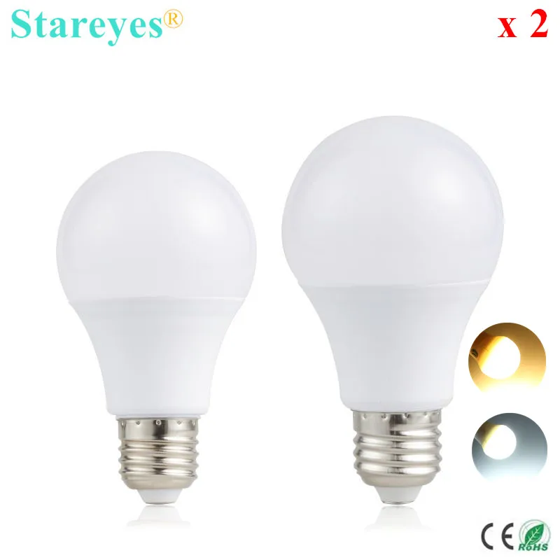 Бесплатная доставка 2 шт. Шариковая лампа SMD 2835 E27 AC85 265V 14 Вт 12 9 7 5 3 крутая