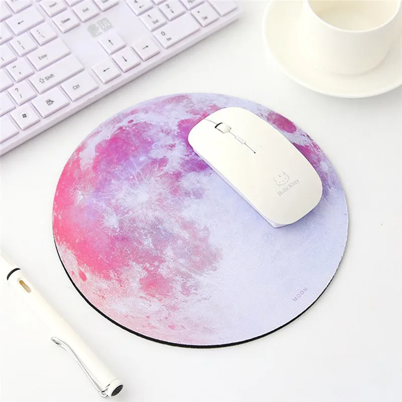 Лидер продаж круглый коврик для мыши серии Planet коврик Земля/Венера/Марс/Меркурий/Юпитер/Плутон/Радуга Луна компьютерная периферийная техника аксессуар