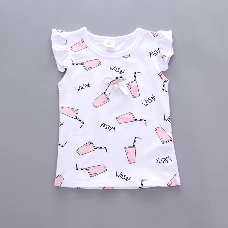 Модная хлопковая детская одежда из 2 предметов комплекты одежды для маленьких