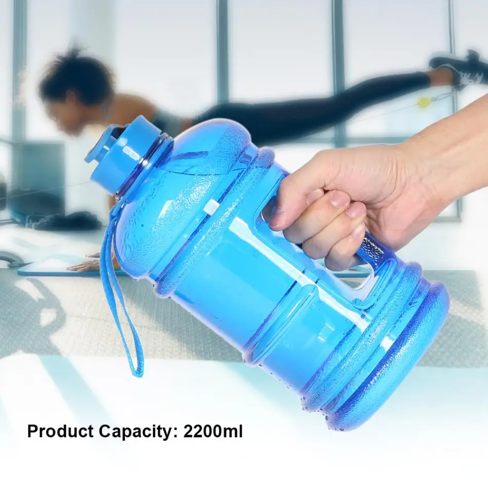2.2L большой емкости бутылки для воды для занятий спортом на открытом воздухе, для тренировок, для питья, чайник для воды, для кемпинга, бега, тренировки, бутылка для воды