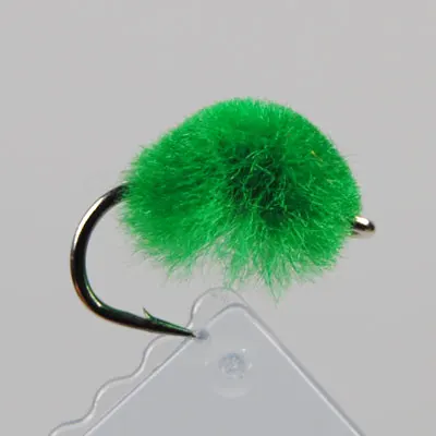 ICERIO 9 шт.#12 микро яйцо форель муха имитирующий лосось косуха Glo-bug форма муха форель рыболовные приманки - Цвет: Dark Green