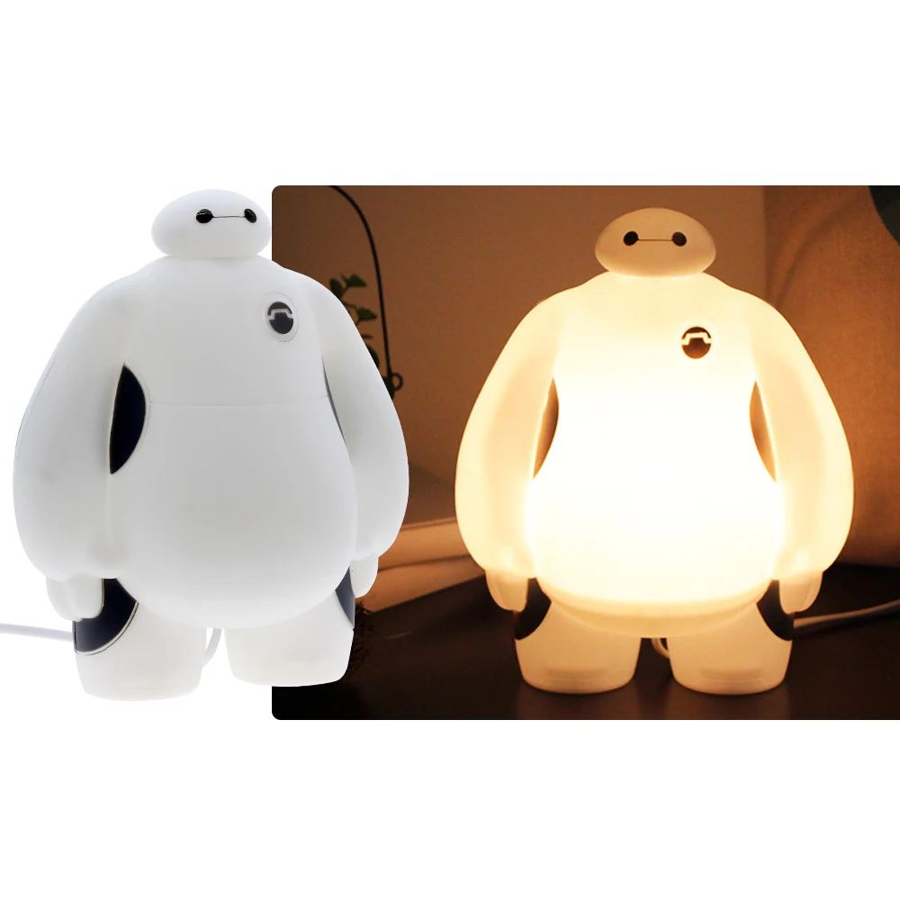 Большой Герой 6 светодиодный ночник BayMax лампы AC220V RGB/теплый белый детский подарок Спальня украшения дома Новинка освещение