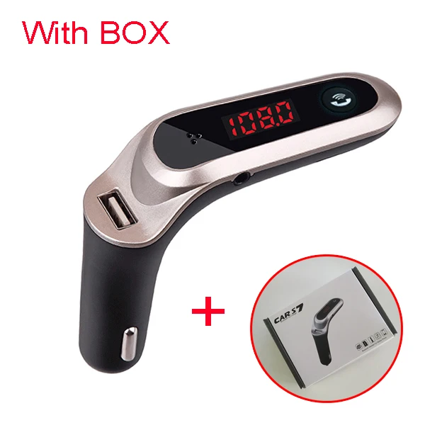 JINSERTA 4-в-1 Hands Free Беспроводной Bluetooth FM передатчик модулятор Автомобильный комплект MP3 плеер SD USB TF ЖК-дисплей автомобильные аксессуары - Название цвета: Gold with BOX