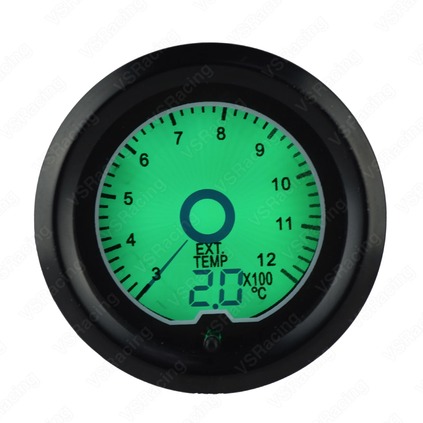 VSRacing Ext Temp EGT Gauge 52mm 7 Color Racing LCD Digital Display Car Meter 2.0 Inch Multiple Colors | Автомобили и мотоциклы