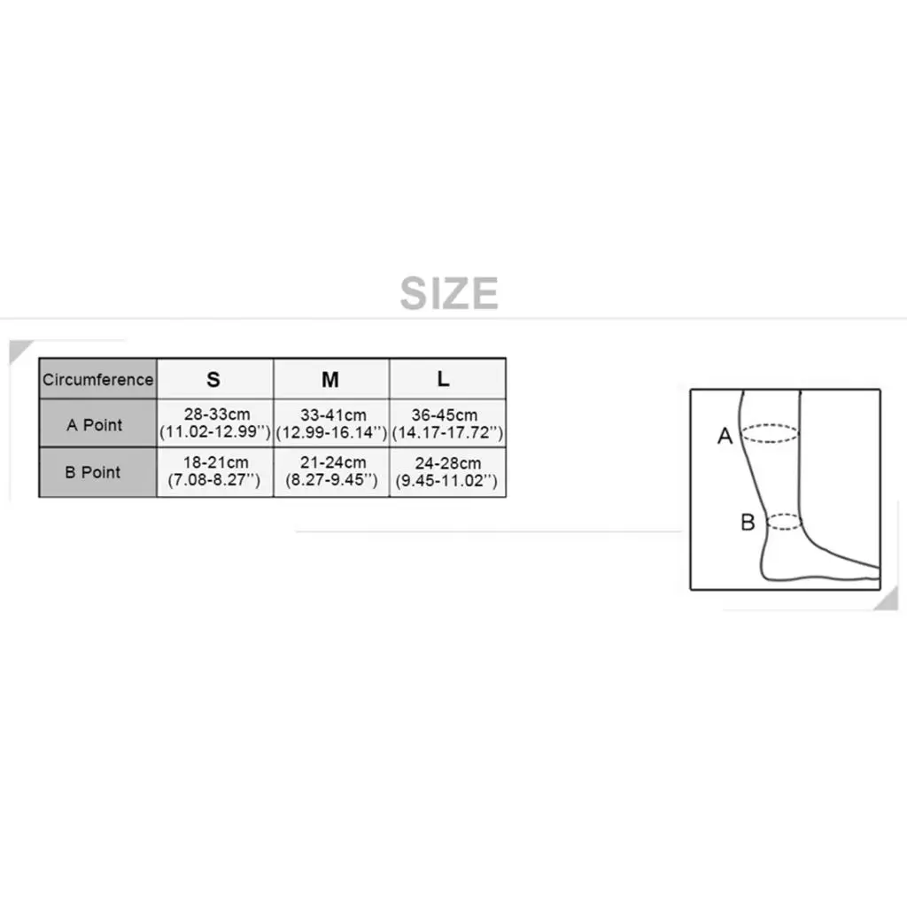 

1 Pair Sports Calf Support Compression Sleeves Legs Protector Brace L White