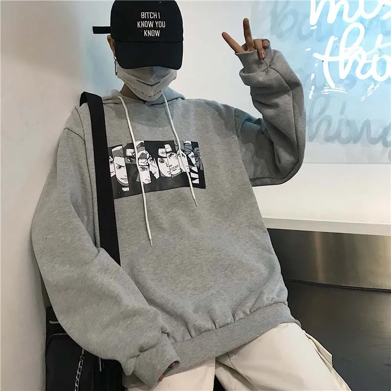 NiceMix Harajuku Женская толстовка унисекс с мультяшным принтом бархатные пуловеры винтажные Джемперы Корейская уличная одежда Sudadera Mujer