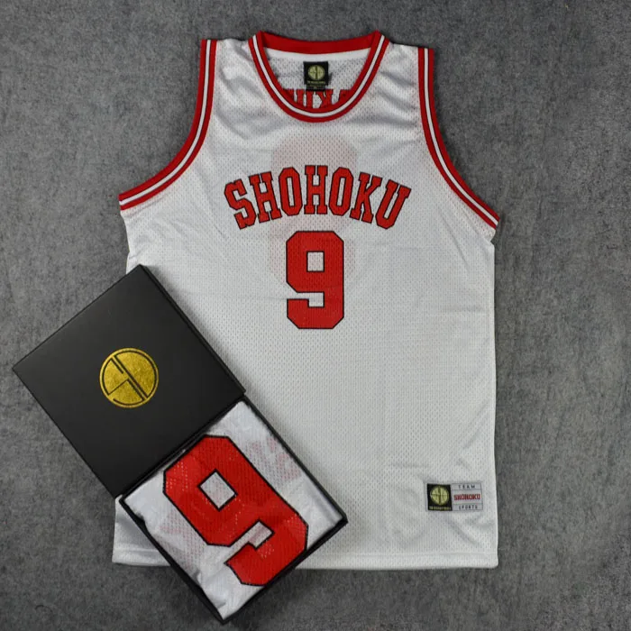 SLAM DUNK костюмы Shohoku номер 9 Satoru Kakuta школьная баскетбольная команда Джерси Ретро