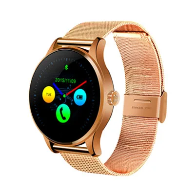 gold steel strap Bluetooth Смарт-часы K88H 2.5D HD ips экран фитнес-трекер монитор сердечного ритма IP54 водонепроницаемые Смарт-часы для Android IOS - Цвет: gold steel strap