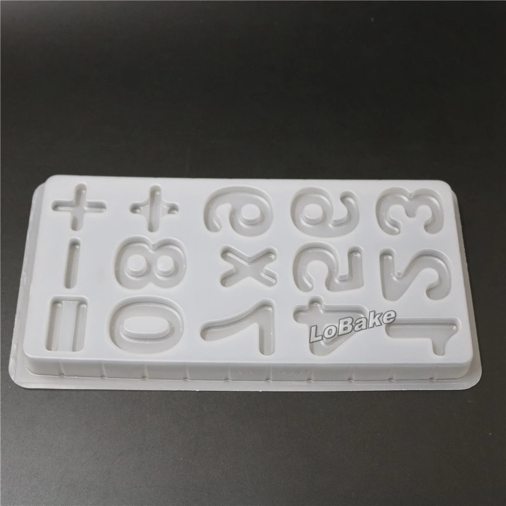 (5pcs/lot) Brand new Figure number and mathematical symbol shape Semi-transparent PP Plastic pudding Chocolate Mold accessories | Дом и сад