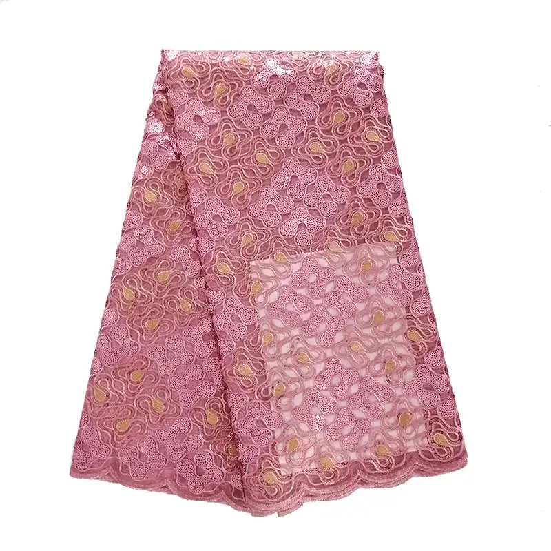 Blush pink Платье из органзы с пайетками Свадебная кружевная ткань с блестками в африканском стиле ткань высокое качество кружевная последовательность, состоящий из выпуклых кружевных элементов для вечернее платье - Цвет: Blush pink