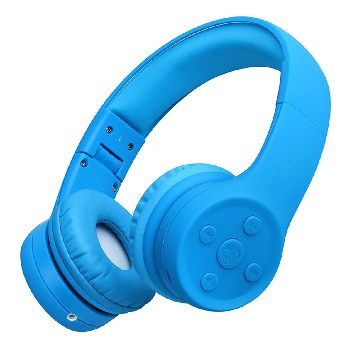 Синий Портативные беспроводные детские наушники с bluetooth 85 дБ, складная детская безопасная Регулируемая гарнитура с микрофоном - Цвет: Синий