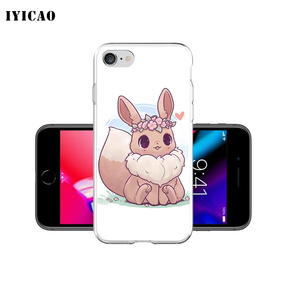 IYICAO милый мультяшный Мягкий силиконовый чехол для iPhone X XR XS MAX 6 6s 7 8 Plus 5 5S SE