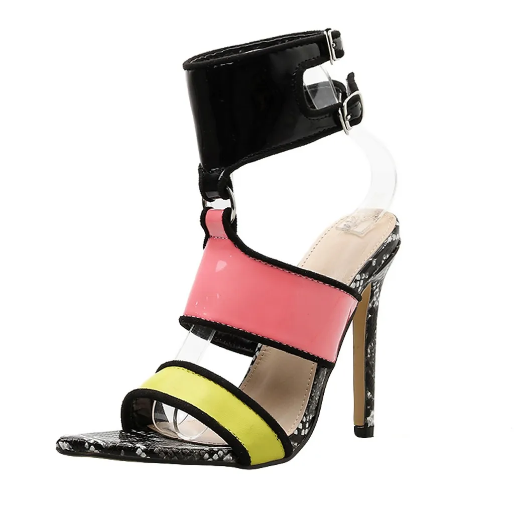 SAGACE/женские очаровательные пикантные босоножки на тонком высоком каблуке в