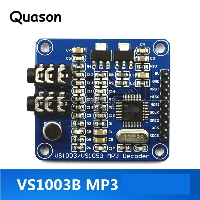 Модуль декодирования MP3 VS1003 макетная плата для микрофона + V WMA WAV MIDI|development board|mp3