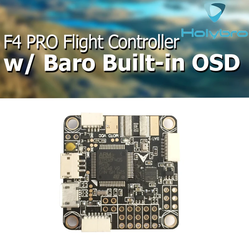 Betaflight F4 V2 PRO плата контроллера полета w/Baro Встроенный OSD с блоком питания для RC вид