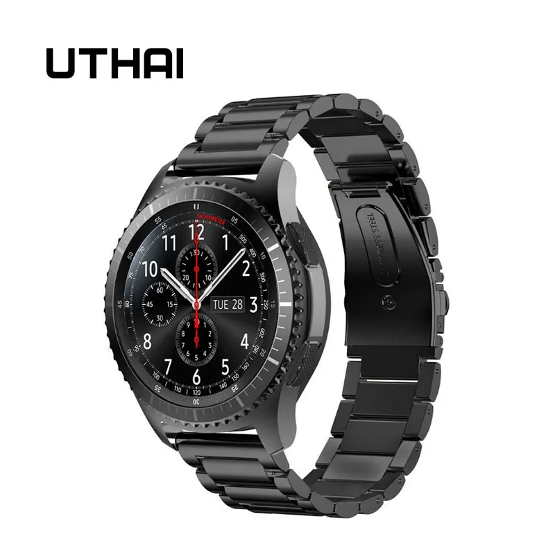 UTHAI S07 костюм для Samsung gear S2/S3 20 мм 22 ремешок из нержавеющей стали стильная простота |