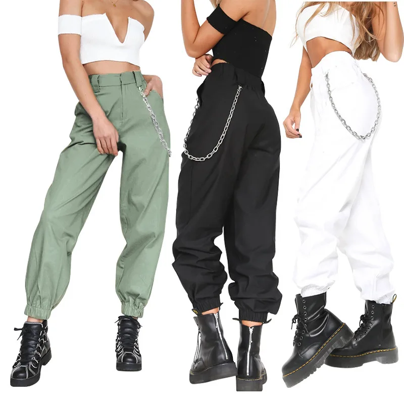 

Europe and the America solid color wide leg casual pants harem pants for women
