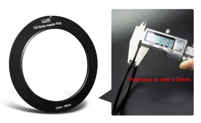 Стальной алюминиевый держатель фильтра 100 мм + тонкое переходное кольцо