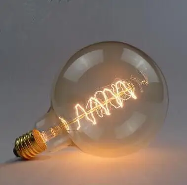 Подвесной светильник в стиле ретро vintage edison bulb DIY веревки кулон ресторан бар E27 углерода лампы 110v 220v нити lampadario промышленные лампы - Цвет: G125 Spirai