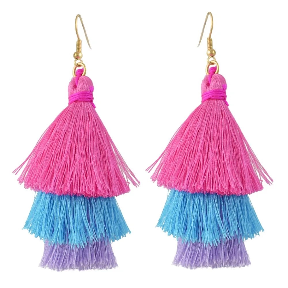 Серьги подвески женские цветные в форме дерева|earrings for|dropping earrings for womenthread tassel |