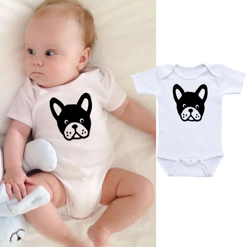 DERMSPE Summer Newborn Baby Boys Girls Cotton Short Sleeve Letter Print Cute Cartoon Outfits Romper Jumpsuit Clothes White | Детская
