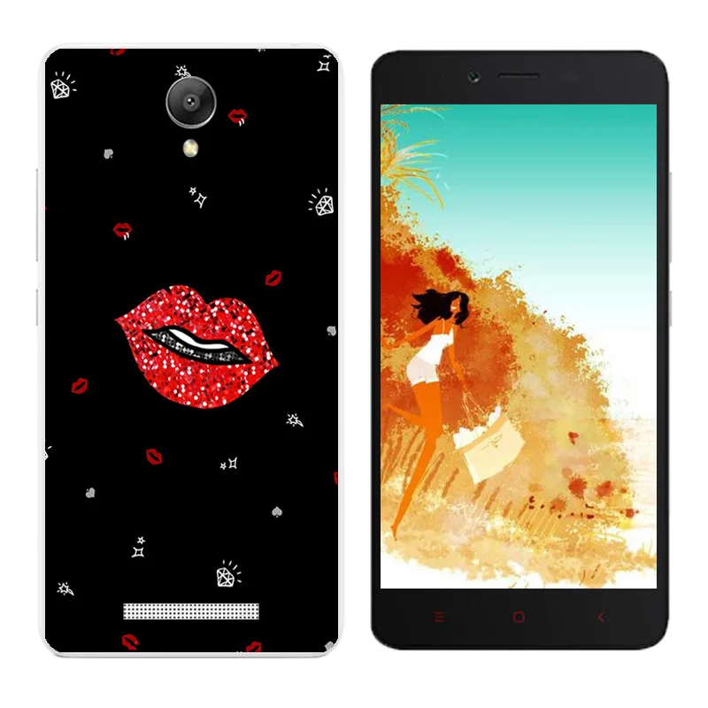 Clear Silicone Shell for Xiaomi Redmi Note 2 Phone Case 5.5&quot Golden Printing Hongmi Note2 Back Cover Capa |