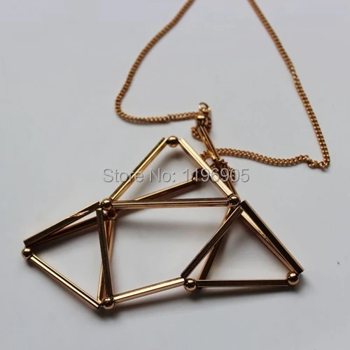 Free Shipping 2014 New Designer Punk Women's Triangle Geometry Statement Necklace Vintage Fashion Chokers High Quality Hot Sale|choker