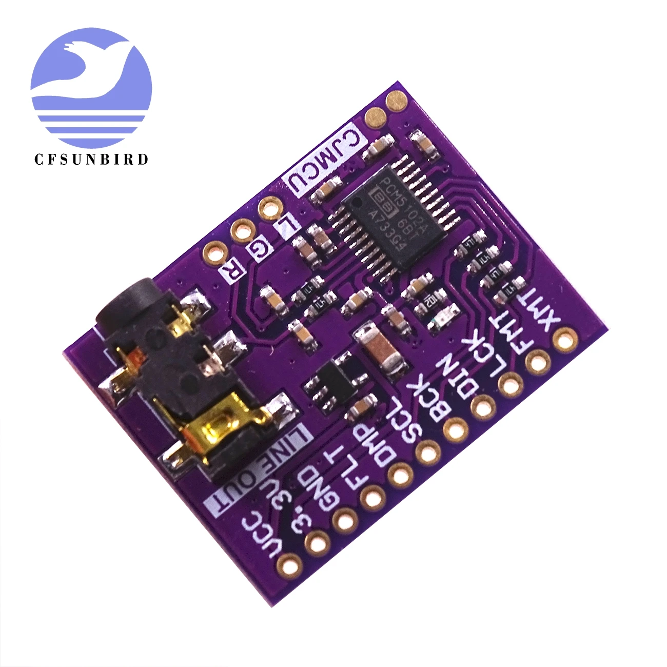 PCM5102A DAC звуковая карта pHAT 3 5 мм стерео разъем 24 бита цифровой аудио модуль для
