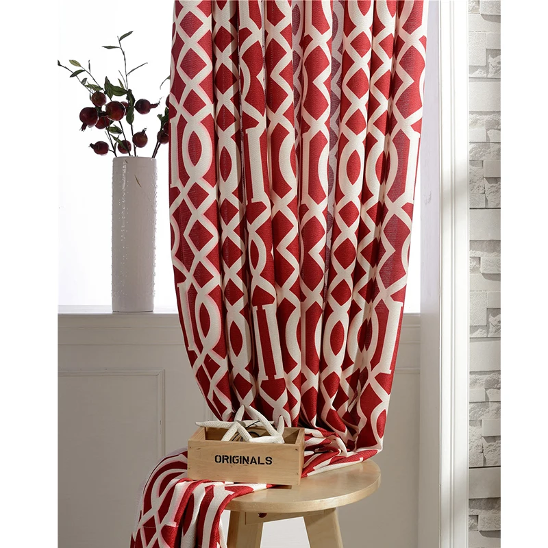 Занавески из 100% полиэстера в современном стиле печатные занавески для гостиной