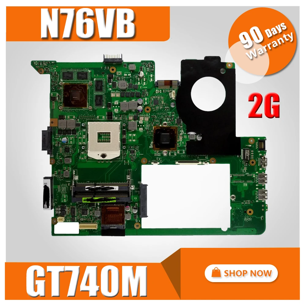 GT740M 2GB N76VB материнская плата USB3.0 для For Asus N76V N76VJ N76VZ N76VM ноутбука Тест 100%