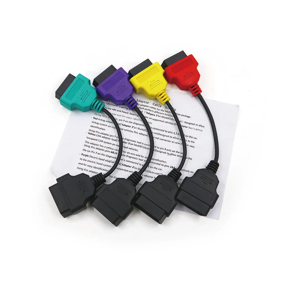 Для Fiat ECU 6/4/3 шт. кабели для FIAT Scan & Multiecuscan Adapter OBD2 коннектор диагностический