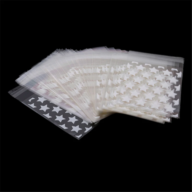 100 шт./компл. пластиковые пакеты для печенья конфет подарков свадеб белая и