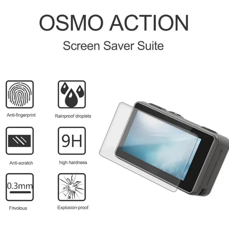 

14pcs Waterproof Diving Shell Tempered Glass Film Lens Cap Corrosion Resistance Fall Dust Proof for DJI OSMO Action 240X180X60mm