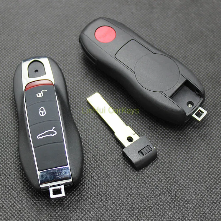 PINECONE для PORSCHE MACAN 911 Boxster Cayman CAYNNE PANAMERA дистанционный ключ 3+ 1 кнопки пульт дистанционного ключа оболочки 1 шт. с Uncut Blade