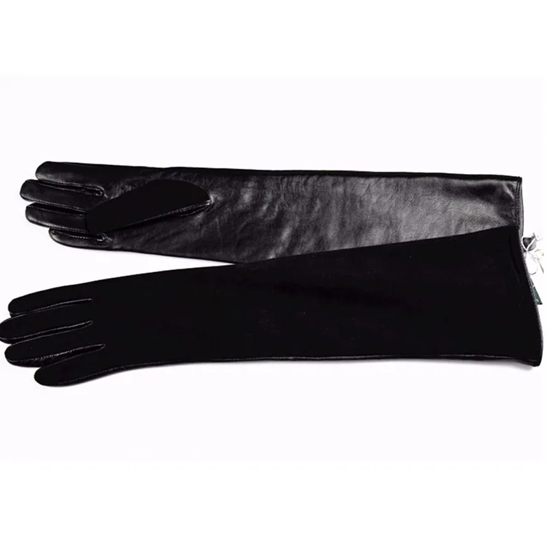 Eldiven Guantes новые полки женские длинные перчатки из овчины Теплые осенние и зимние половина замши кожаная повязка Наборы