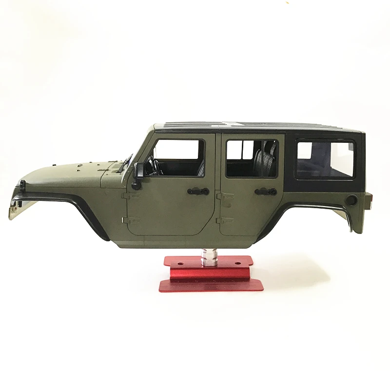 Армейский зеленый В разобранном виде 12,3 дюйма 313 мм Колесная база jeep Wrangle корпус автомобиля для 1/10 RC Гусеничный осевой SCX10 и SCX10 II 90046 90047 - Цвет: Армейский зеленый
