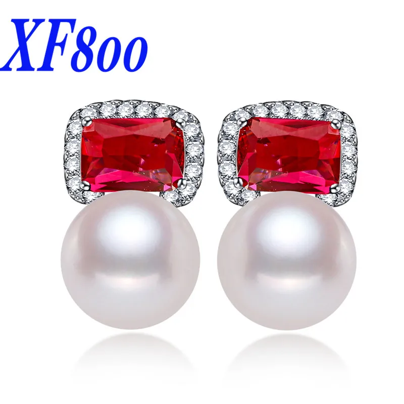 XF800 новый дизайн серьги гвоздики из натурального жемчуга настоящий пресноводный