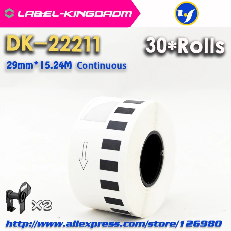 30 рулонов Brother совместимый DK 22211 этикетка 29 мм * 15 24 метров непрерывная этикетка| |