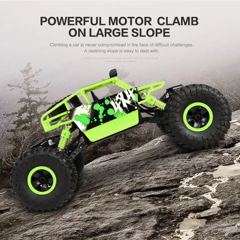1:18 4WD руль большой RC автомобили 2,4G высокая скорость внедорожников альпинистский автомобиль зеленый