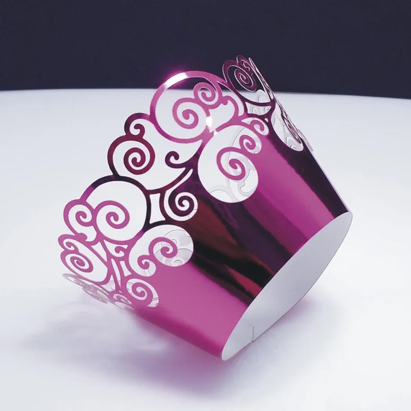 60 шт. полые бумажные обертки для кексов случае вечерние Свадебные День рождения