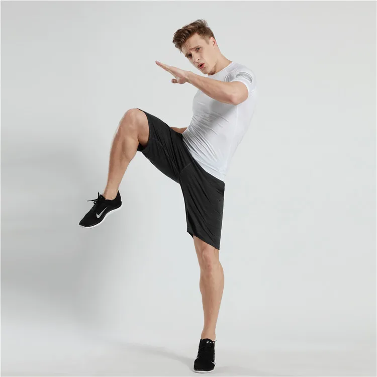 Анти-пот Бег Мужские дышащие шорты Slim Fit компрессионная одежда быстросохнущая тренировка бега трусцой фитнес тренажерный зал плотные шорты