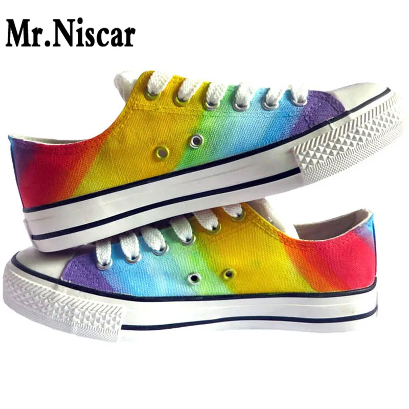 Mr. Niscar/Повседневные кроссовки унисекс с радужным градиентом для взрослых ручная